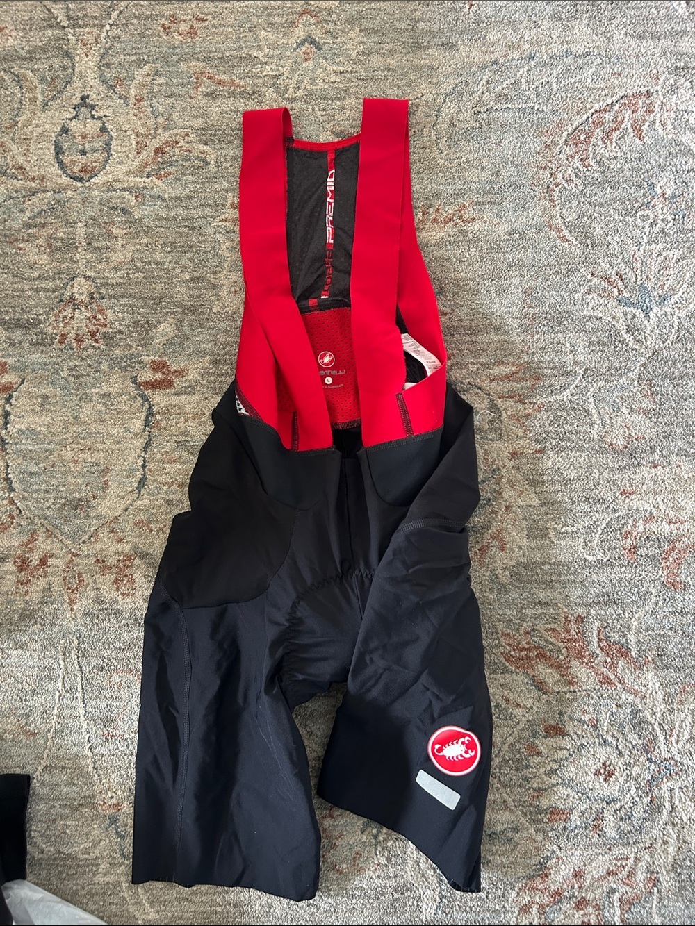 Castelli Men's Black & Red Cycling Bib Shorts